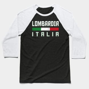 Lombardia Italia / Italy Typography Design Baseball T-Shirt